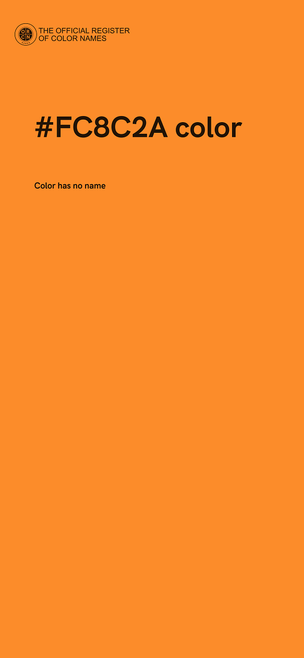 #FC8C2A color image