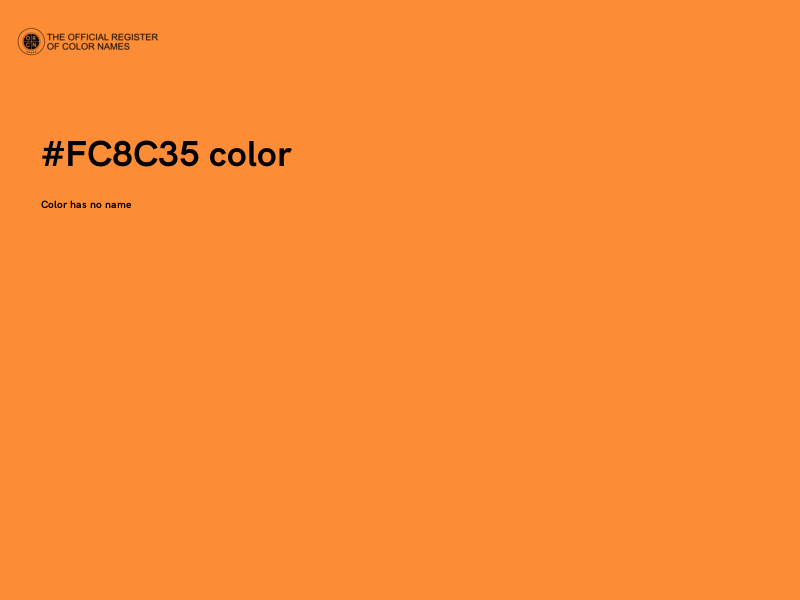 #FC8C35 color image