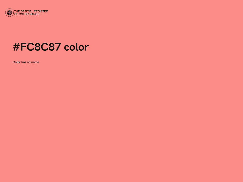 #FC8C87 color image