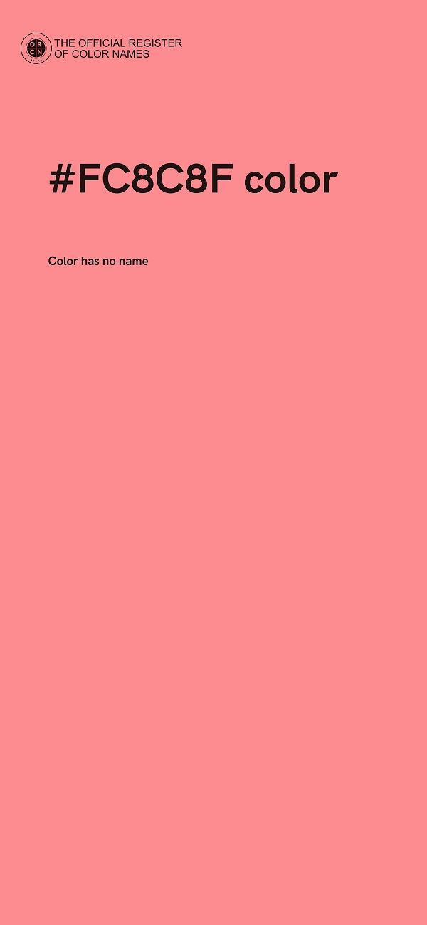 #FC8C8F color image