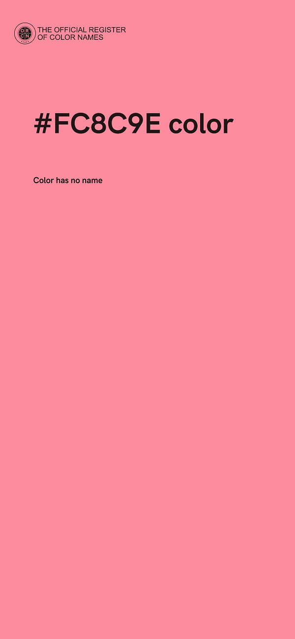 #FC8C9E color image