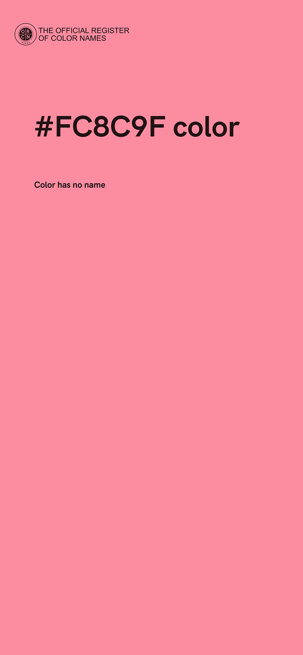 #FC8C9F color image
