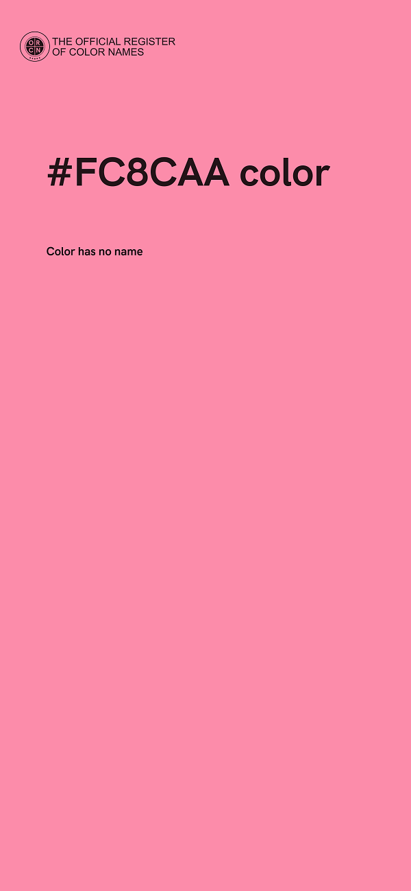 #FC8CAA color image