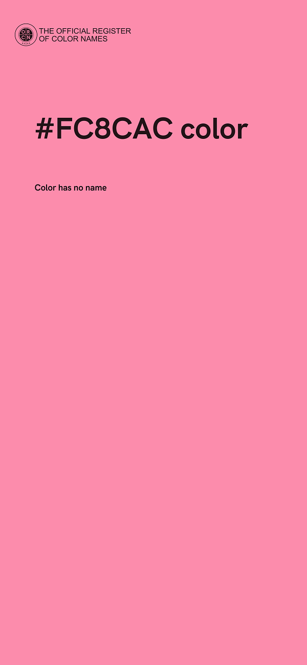 #FC8CAC color image