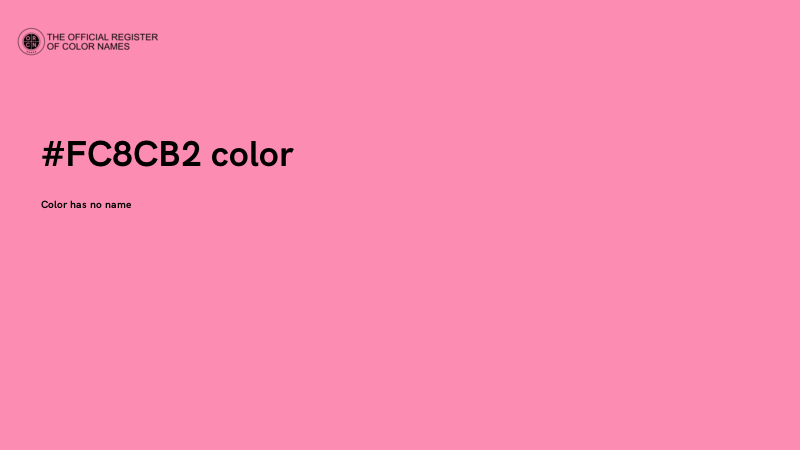 #FC8CB2 color image