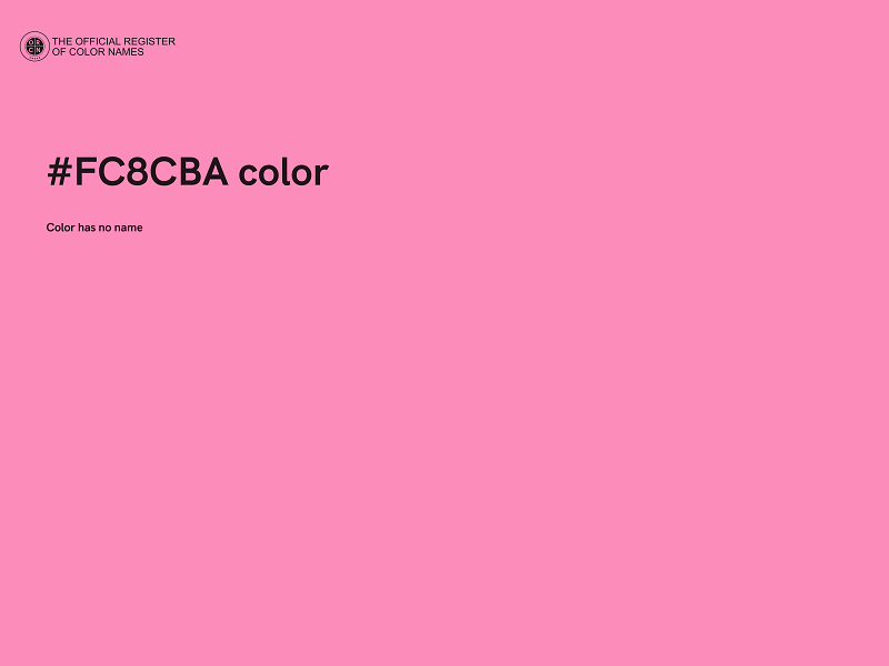 #FC8CBA color image