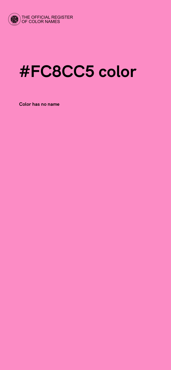 #FC8CC5 color image