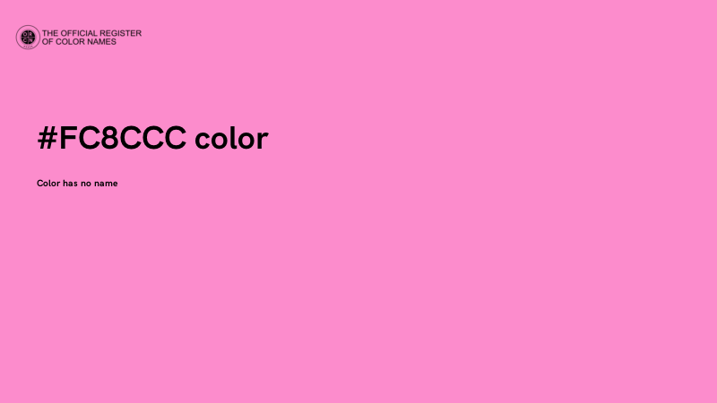 #FC8CCC color image