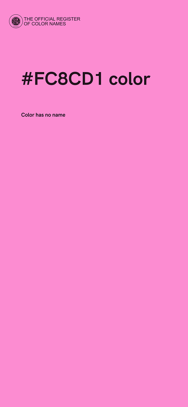 #FC8CD1 color image