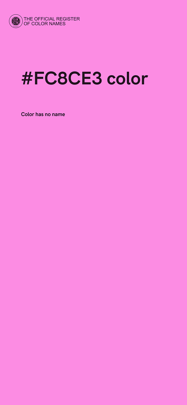 #FC8CE3 color image