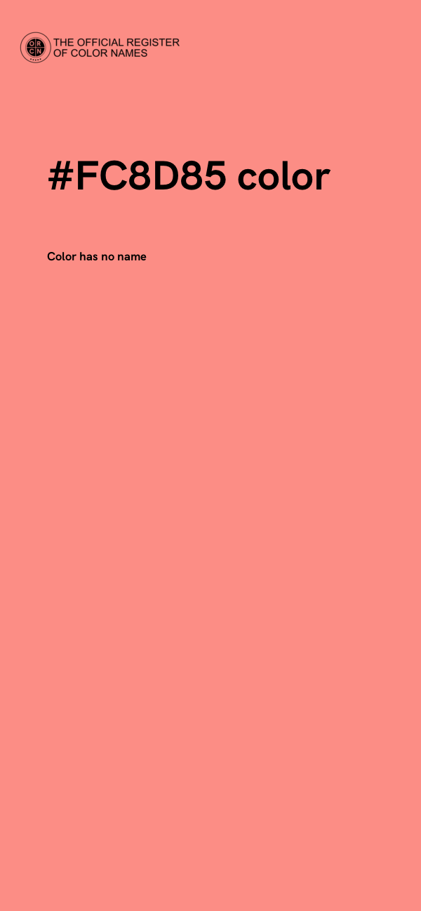 #FC8D85 color image