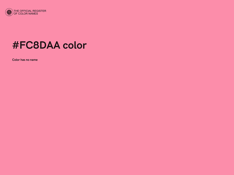 #FC8DAA color image