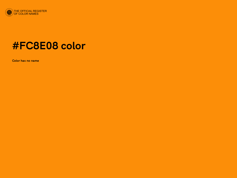 #FC8E08 color image