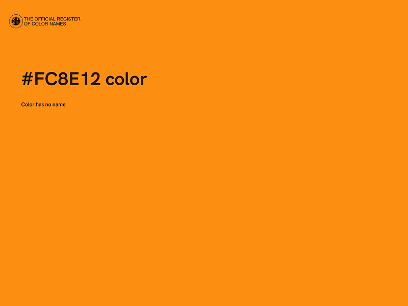 #FC8E12 color image