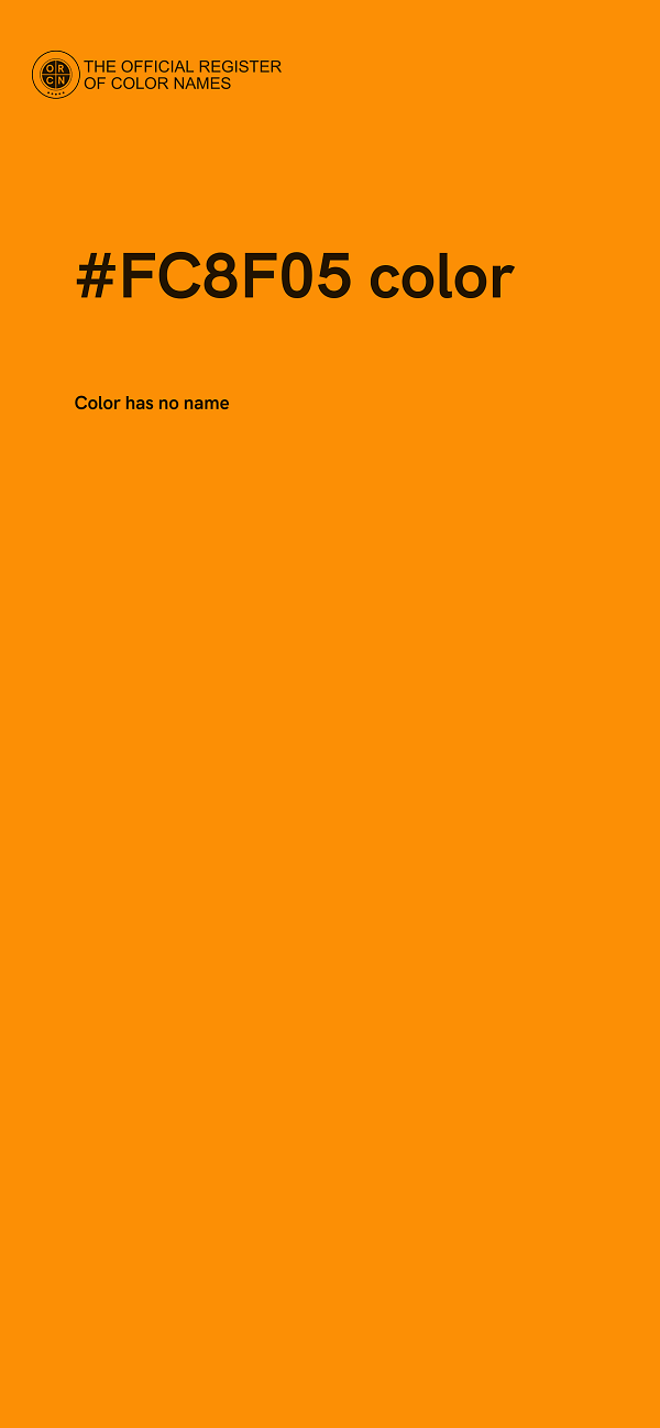 #FC8F05 color image