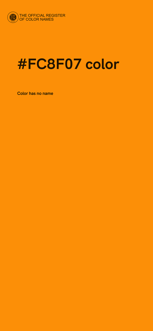 #FC8F07 color image