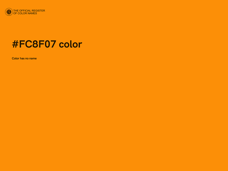 #FC8F07 color image