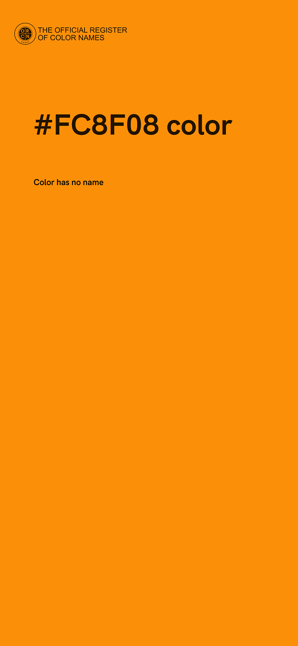 #FC8F08 color image
