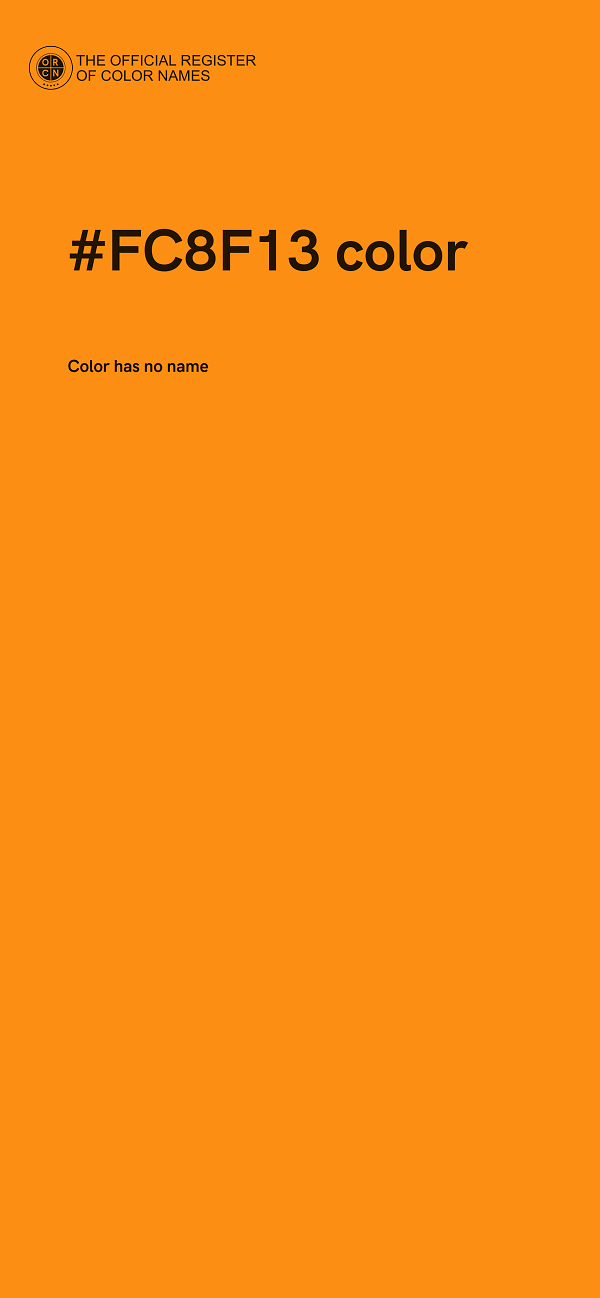 #FC8F13 color image