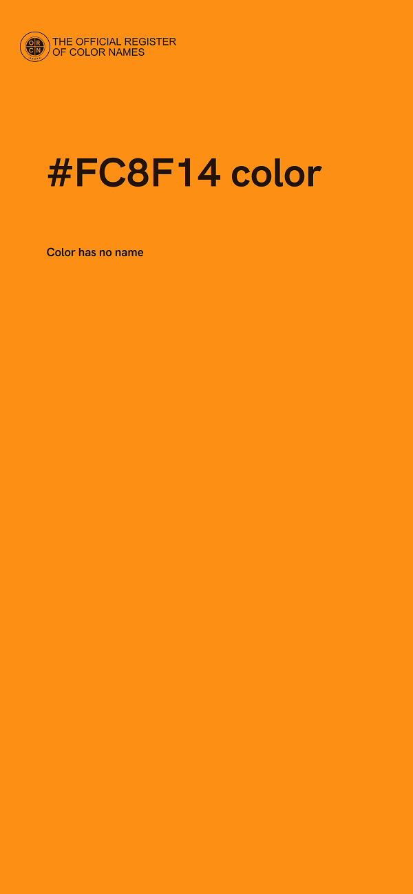 #FC8F14 color image