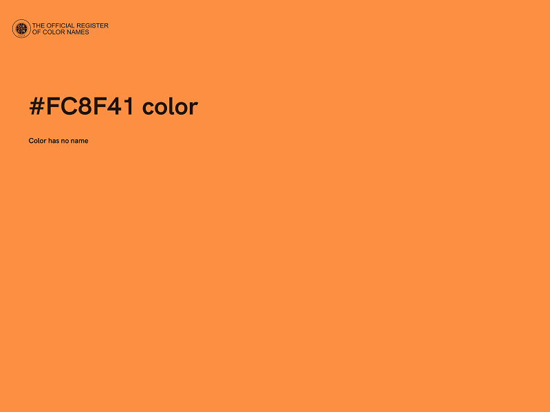 #FC8F41 color image