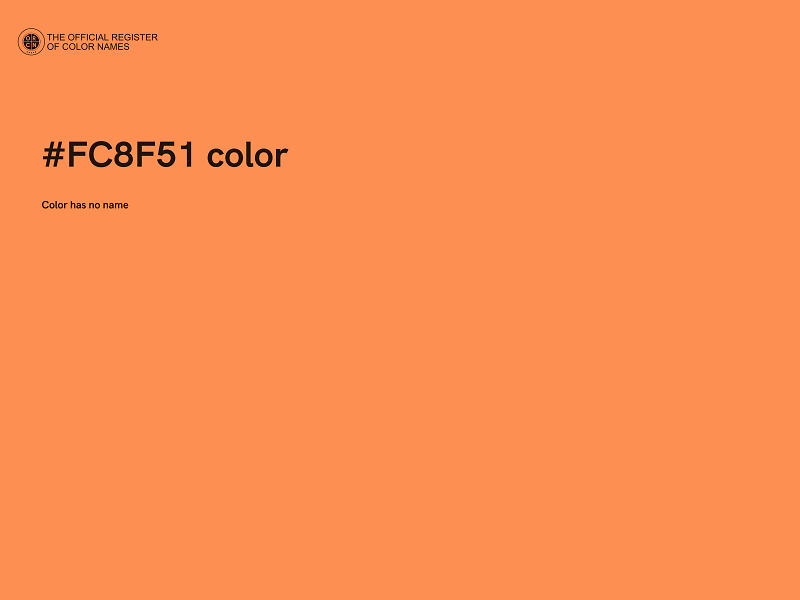 #FC8F51 color image