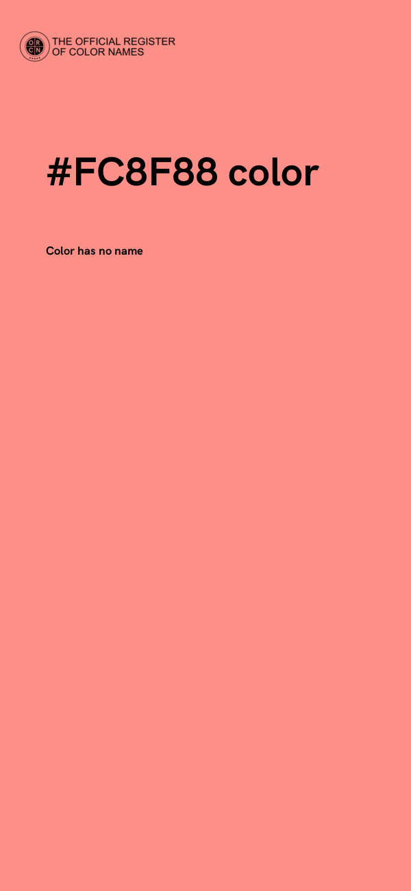 #FC8F88 color image
