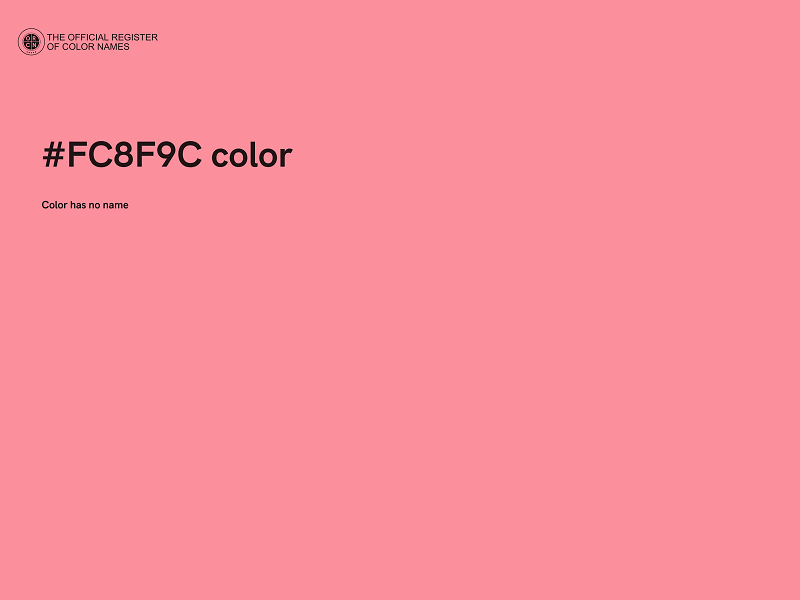 #FC8F9C color image