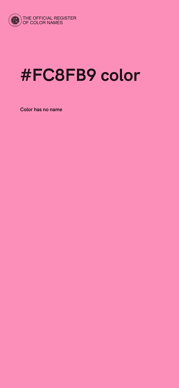 #FC8FB9 color image