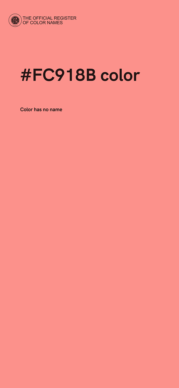 #FC918B color image