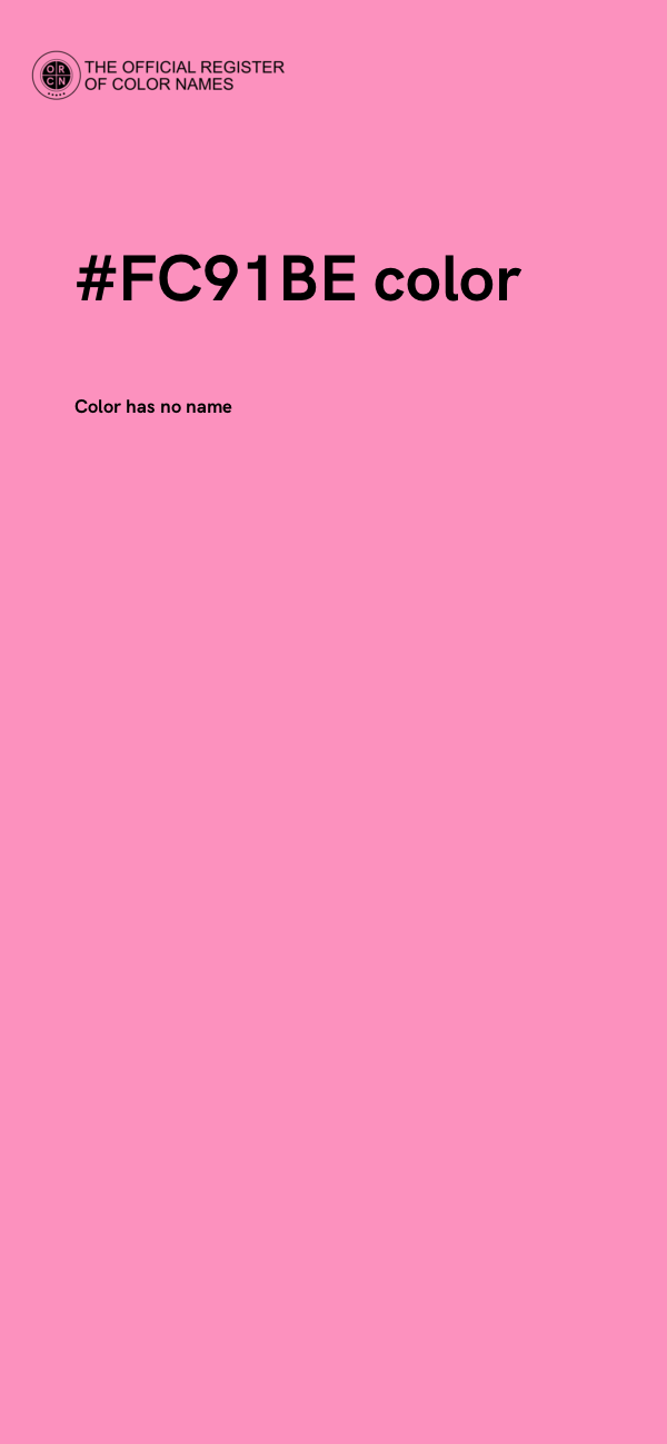 #FC91BE color image