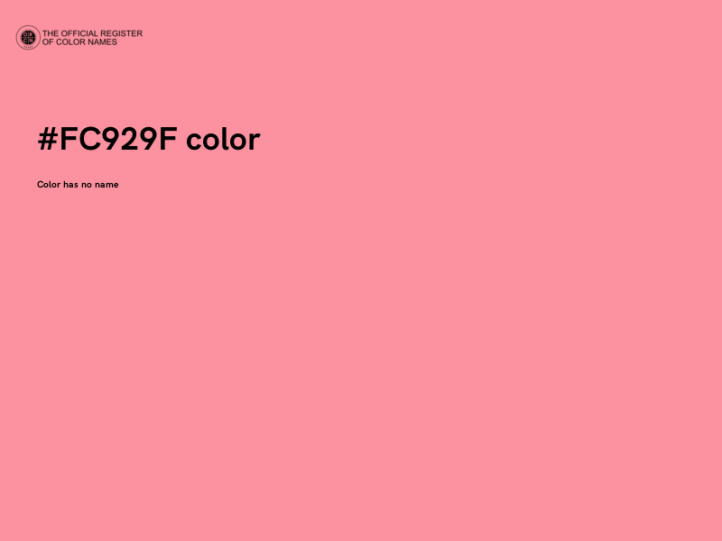 #FC929F color image