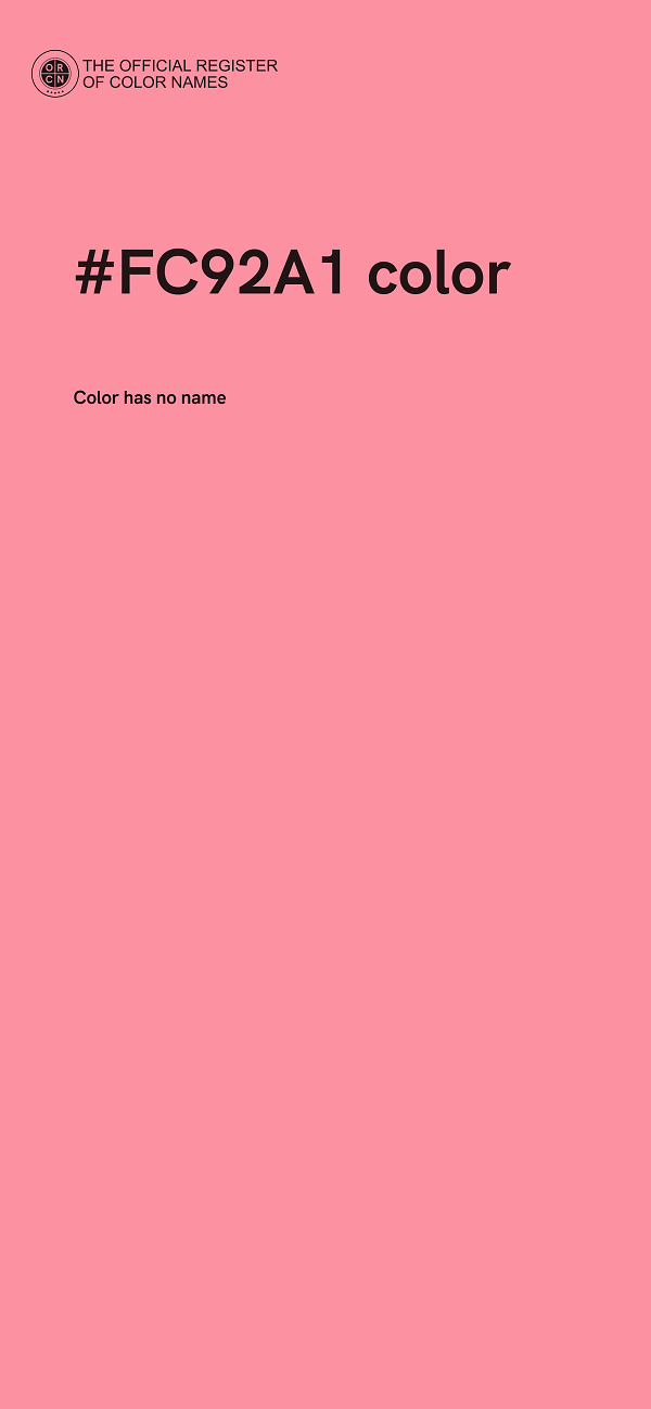 #FC92A1 color image
