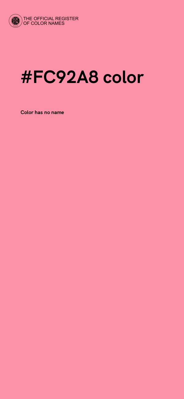 #FC92A8 color image