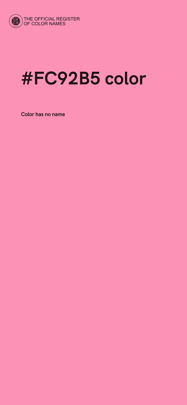 #FC92B5 color image