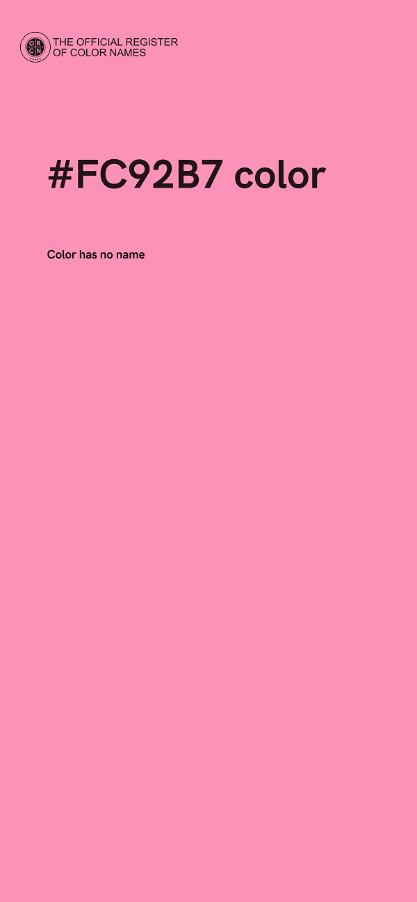#FC92B7 color image
