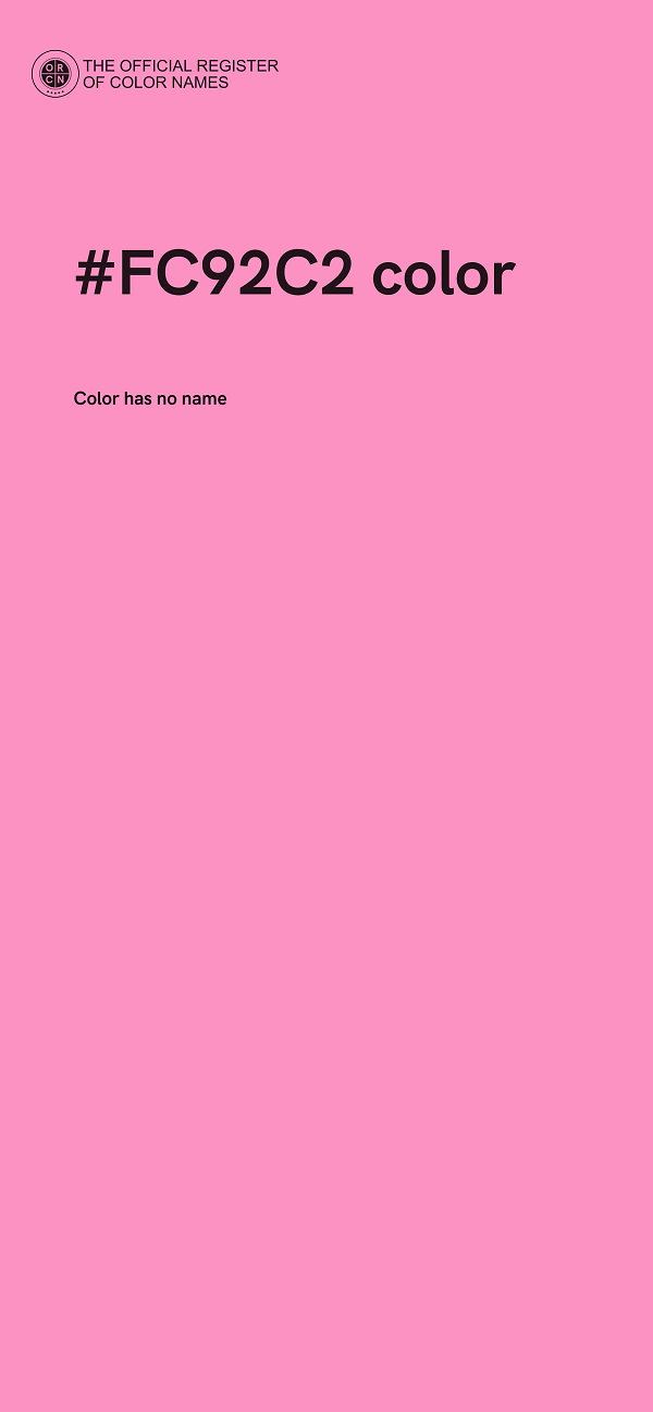 #FC92C2 color image
