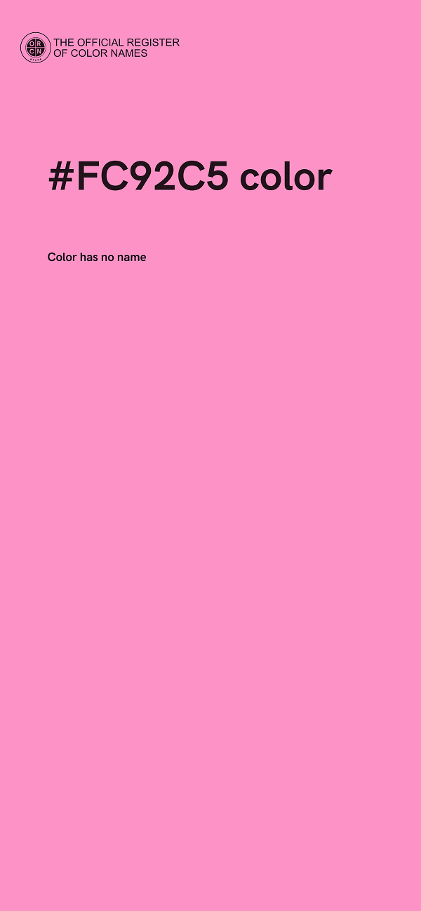 #FC92C5 color image