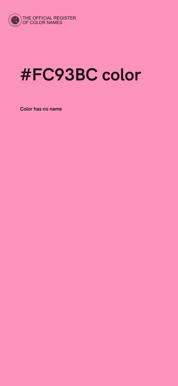 #FC93BC color image