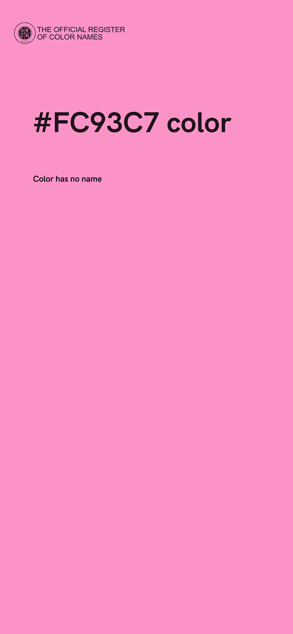 #FC93C7 color image