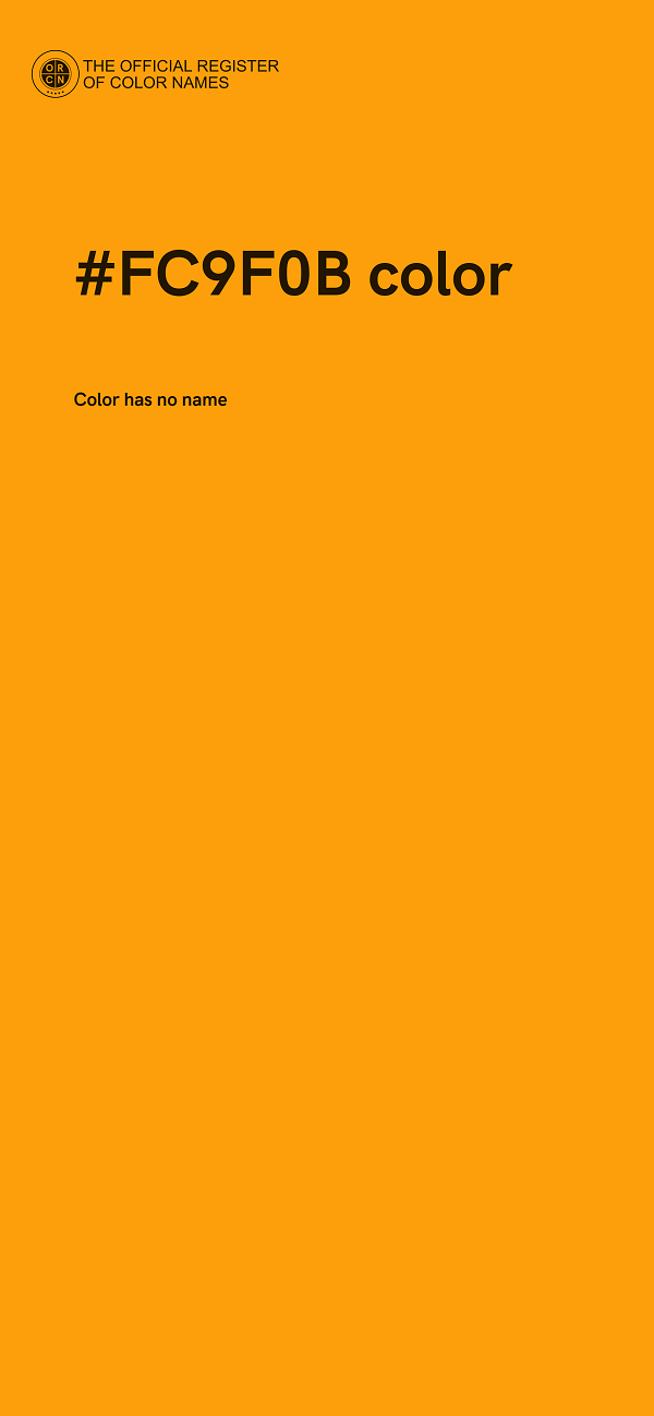 #FC9F0B color image