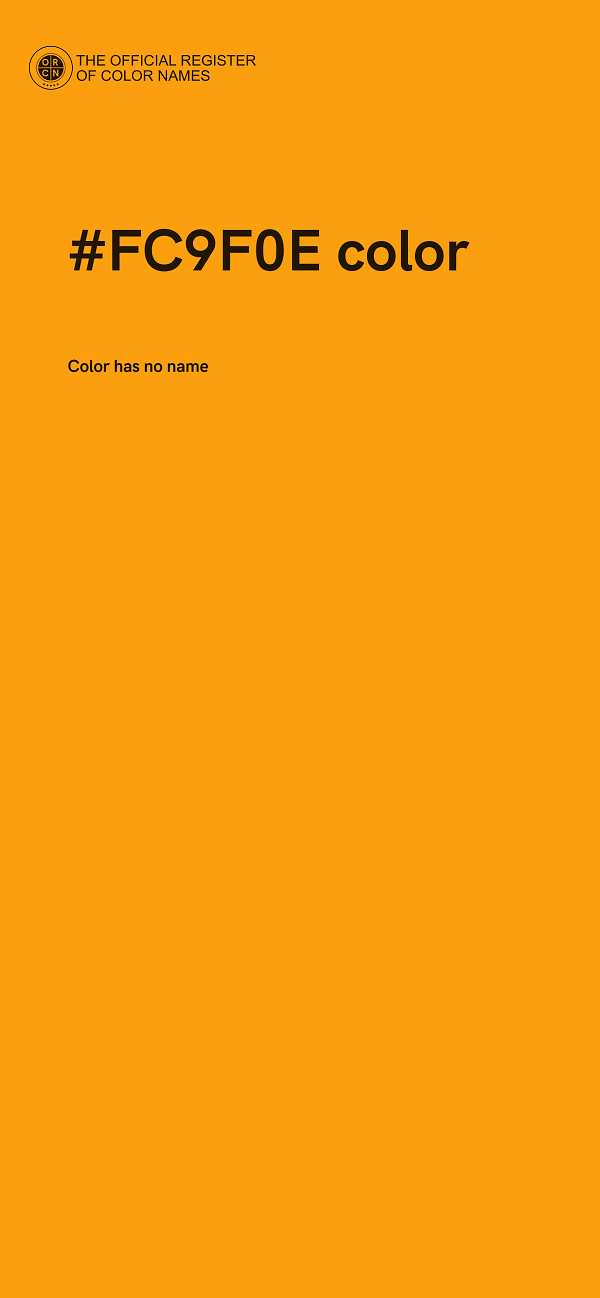 #FC9F0E color image