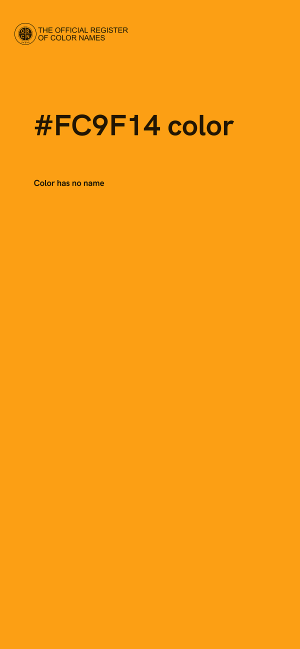 #FC9F14 color image