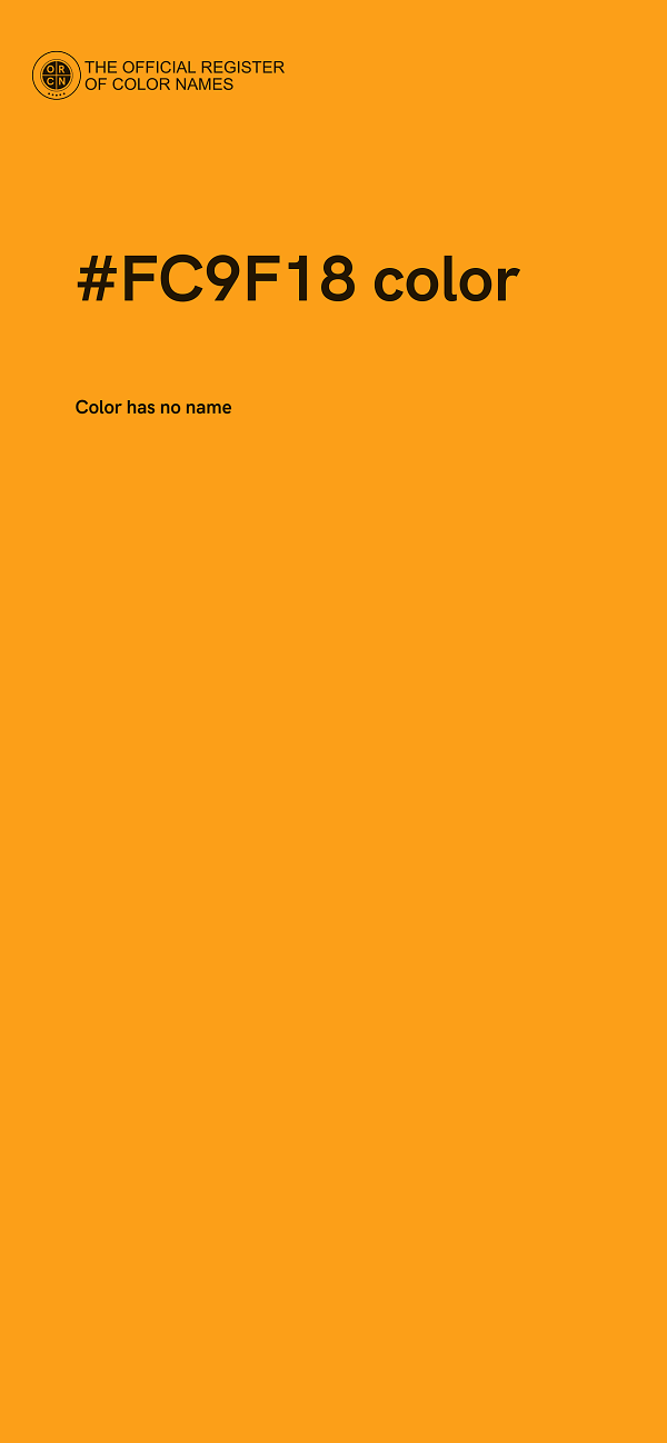 #FC9F18 color image