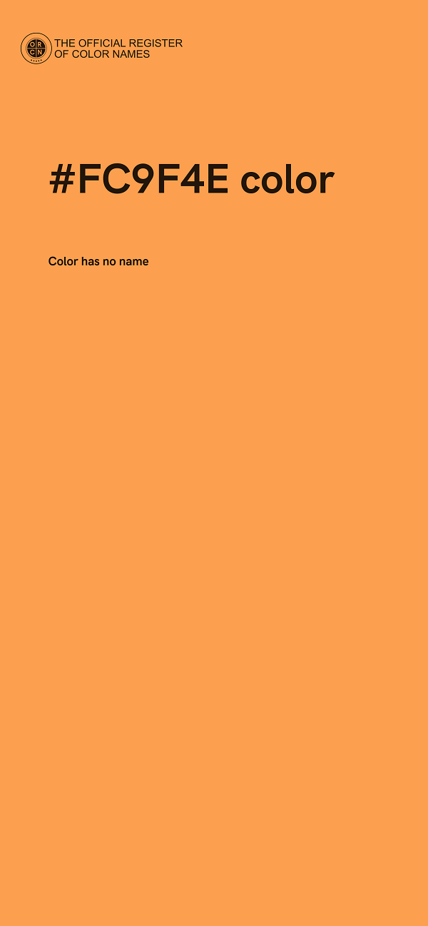#FC9F4E color image