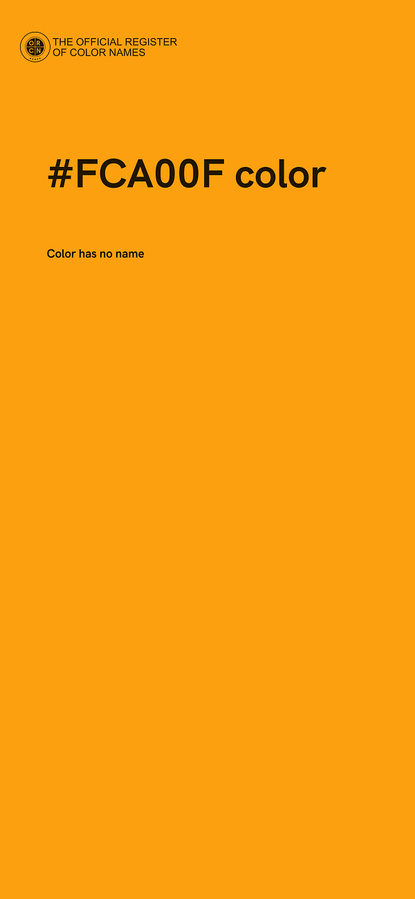 #FCA00F color image