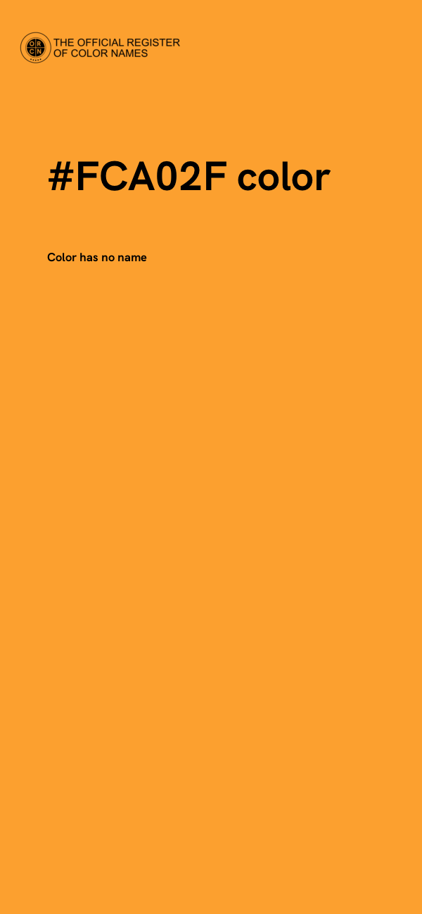 #FCA02F color image
