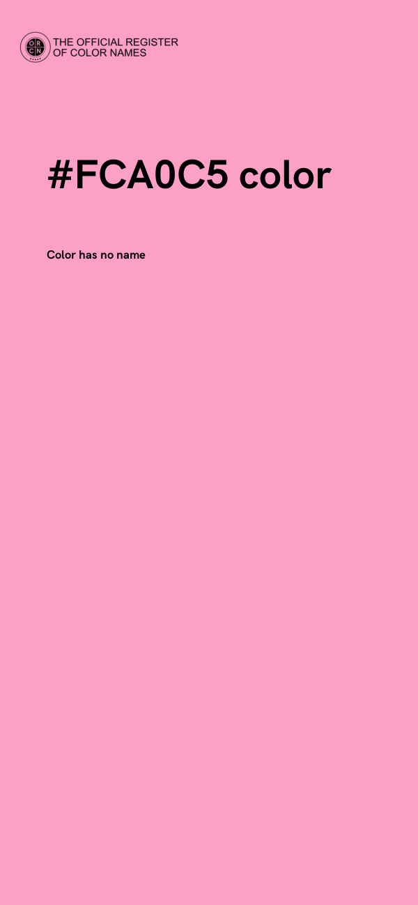 #FCA0C5 color image