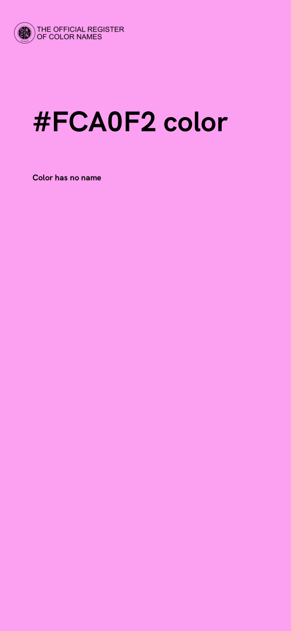 #FCA0F2 color image