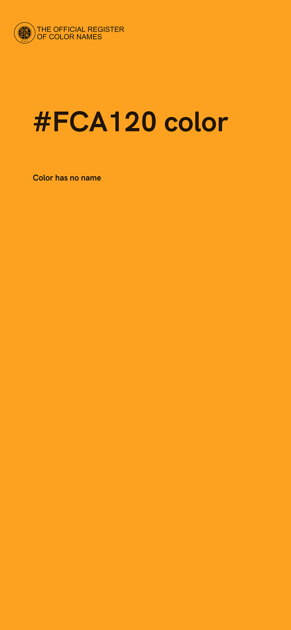 #FCA120 color image